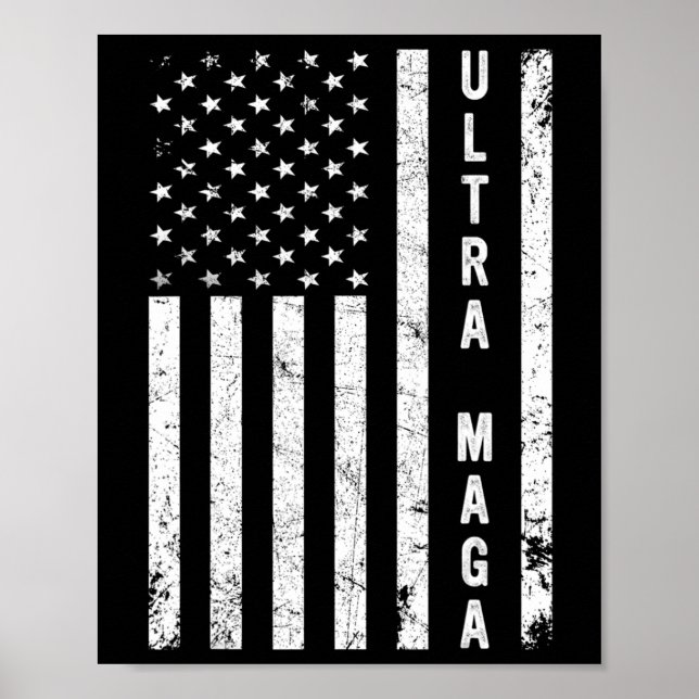 Cool Going Out Made In USA Black American Flag Ult Poster (Front)