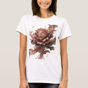 Cool Gold CHOCOLATE ROSE Wearable Art T-Shirt