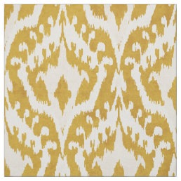 Cool gold ikat tribal pattern fabric