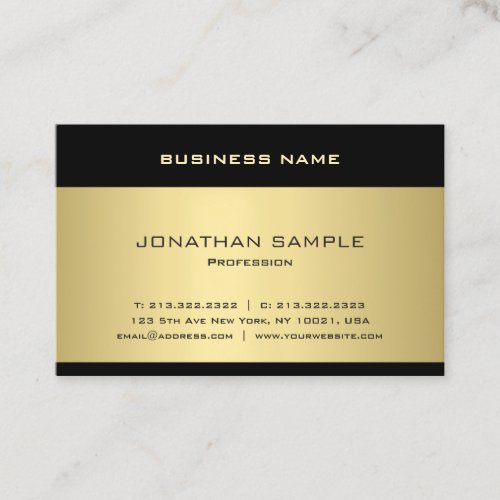 Cool Gold Look Template Elegant Modern Trendy Business Card