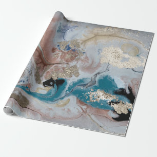 Cool Gold Marble Texture Wrapping Paper