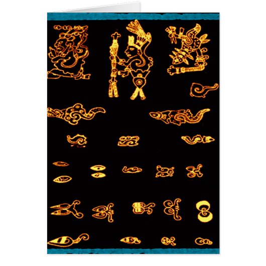 Cool Gold Mayan Design Cards (Front)