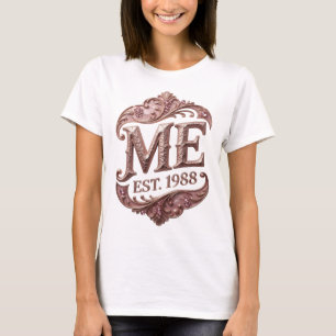 Cool Gold ME EST 1988 Modern Design T-Shirt