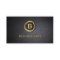 Cool Gold Ring Monogram Coal Black Business Card