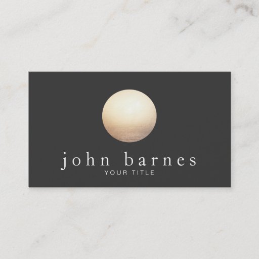 Customizable Cool Gold Sphere Minimalistic Black Business Card Template
