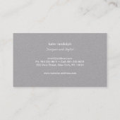 Cool Gold Striped Gray Grey Business Card (Back)