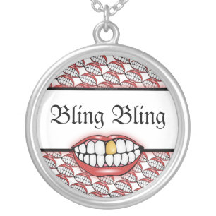 Cool Gold Tooth Smile Necklace