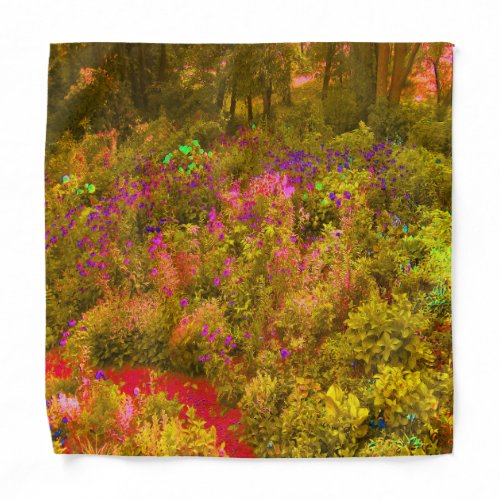 Cool Golden Panoramic Garden Flowers View Bandana