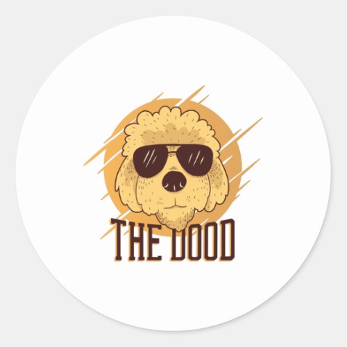 Cool Goldendoodle Dog Classic Round Sticker