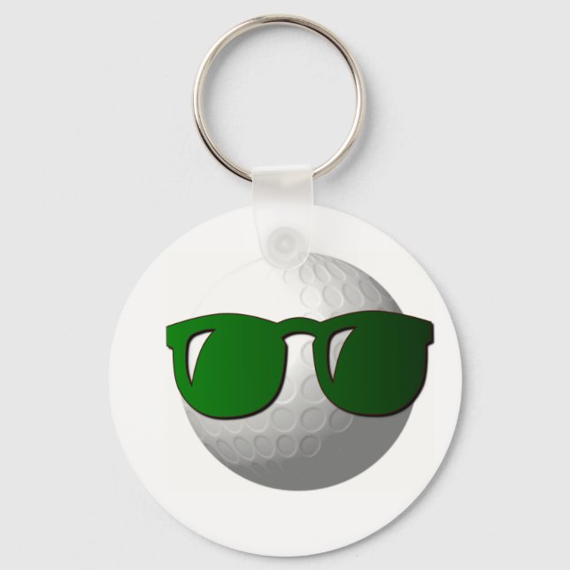 Cool Golf Ball Design Keychain (Front)