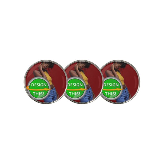 COOL! Golf Ball Marker - Set of 3 - Custom (3 Up)