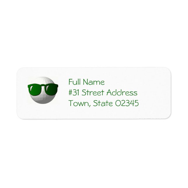 Cool Golf Ball Return Address Label (Front)