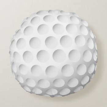 Cool Golf Ball Round Pillow by TheArtOfPamela at Zazzle