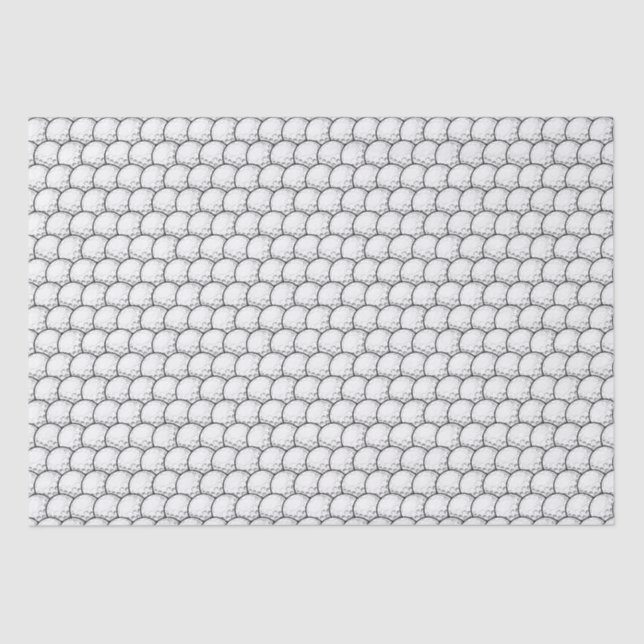 Cool golf ball sports tiled pattern tissue paper (Front)