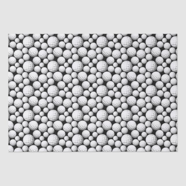 Cool golf ball tiled sports pattern tissue paper (Front)