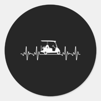 Cool Golf Cart Art For Golfer Golf Lover & Classic Round Sticker