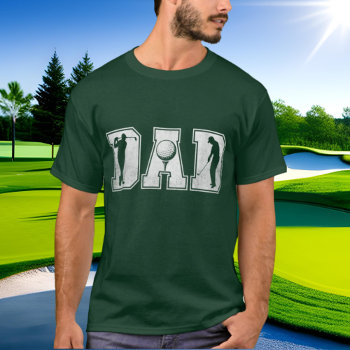 Cool Golf Dad Word Art T-shirt by DoodlesHolidayGifts at Zazzle