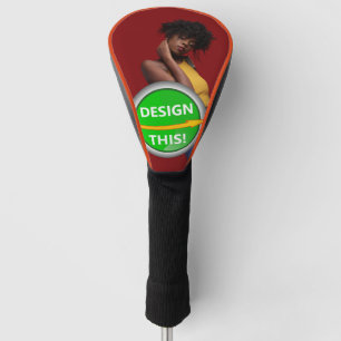 COOL! Golf Driver Head Cover - Orange trim -Custom