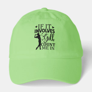 Cool Golf word art Hat