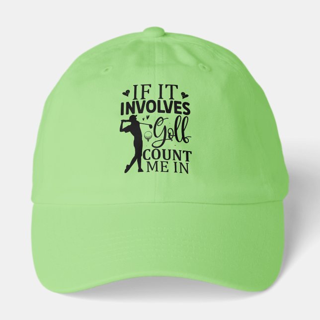 Cool Golf word art  Hat (Front)