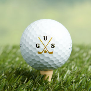 Cool Golfer Monogram three-letter nick name Golf Balls
