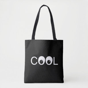 Cool good vibes on black tote bag