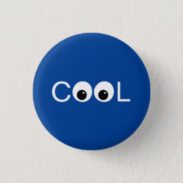 Cool good vibes on blue button