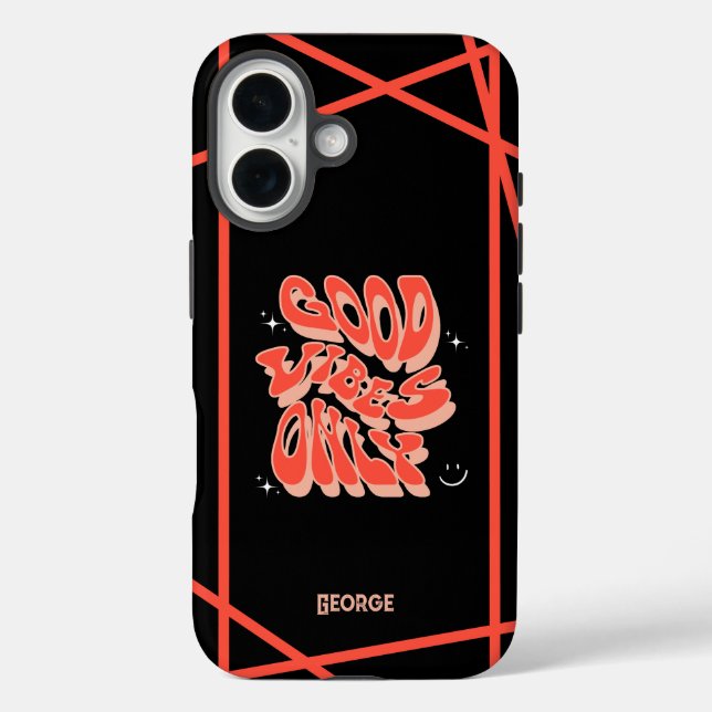Cool Good vibes only Customizable Case-Mate iPhone Case (Back)