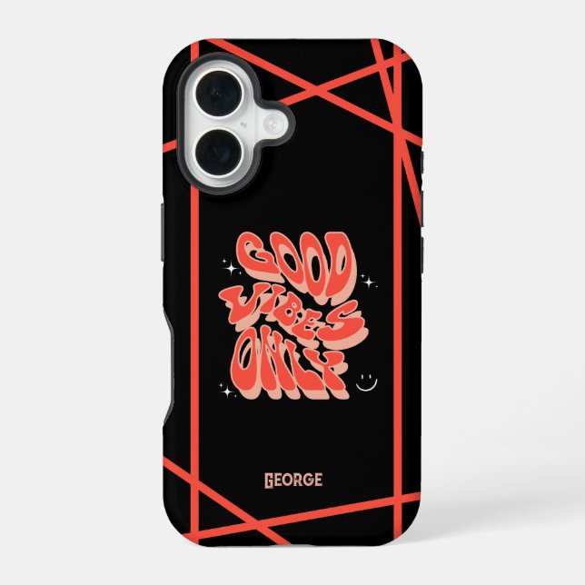 Cool Good vibes only Customizable Iphone Case (Back)