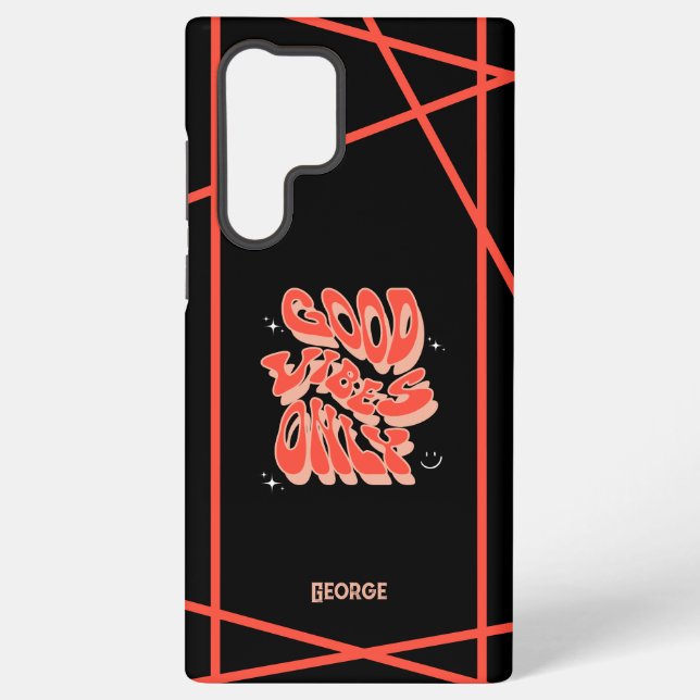 Cool Good vibes only Customizable Samsung Galaxy Case (Back)