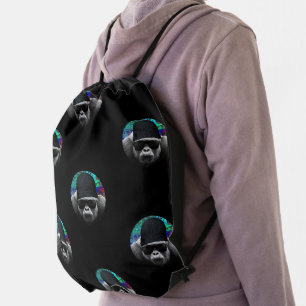 Cool Gorilla Drawstring Backpack