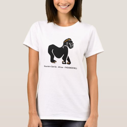 Cool  GORILLA_ Endangered animal _ Womens T_Shirt