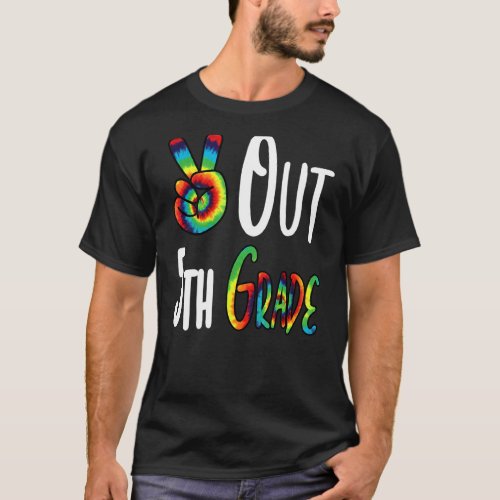 Cool Graduation Last Day Of School Quote Peace Out T_Shirt