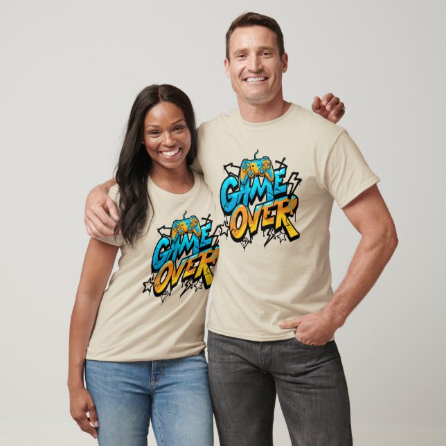 Cool Graffiti Game Over Controller Urban Gamer T-Shirt (Unisex)