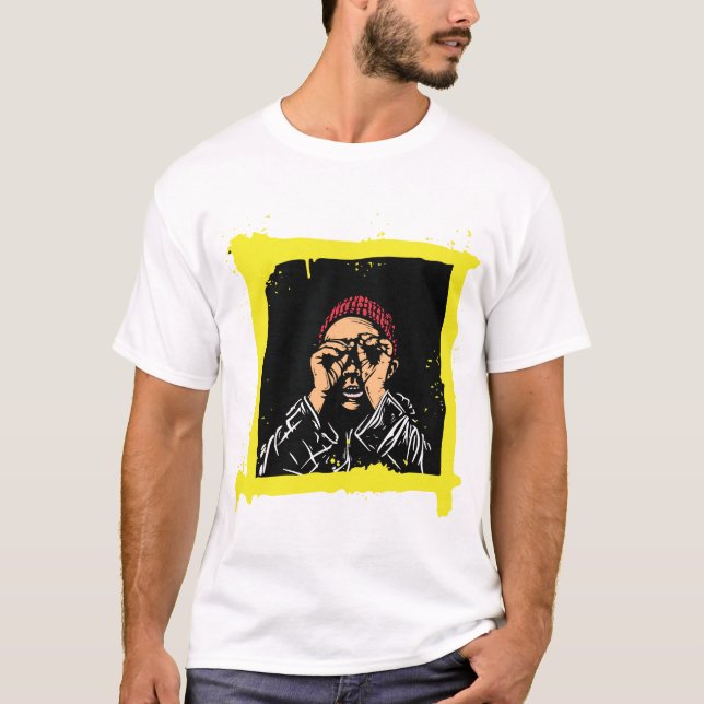 Cool Graffiti Illustration Art,  Funny Men Shirt (Front)