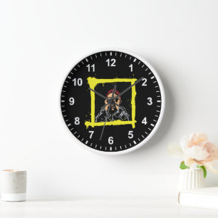 Cool Graffiti Illustration Art, Funny Men Shirt Clock