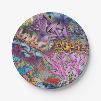 Cool Graffiti Street Art Abstract Paper Plates
