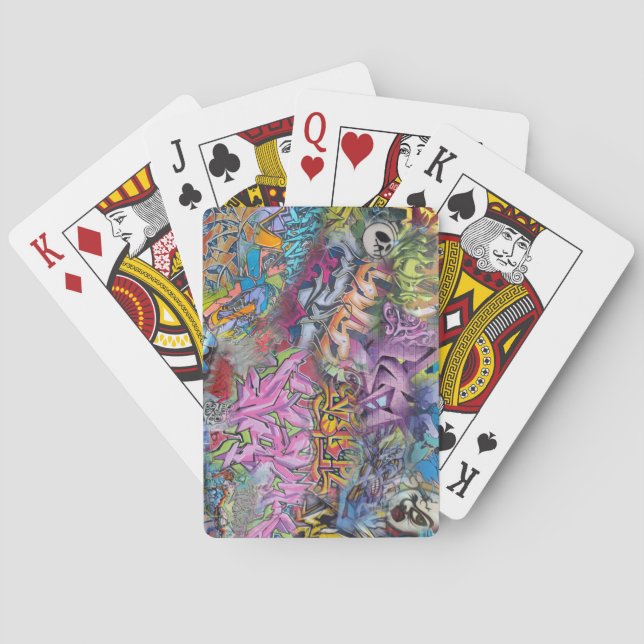 Cool Graffiti Street Art Abstract Poker Cards (Back)