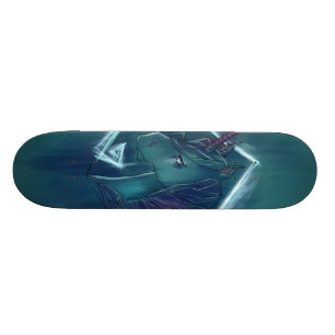 Cool graffiti unicorn skateboard deck