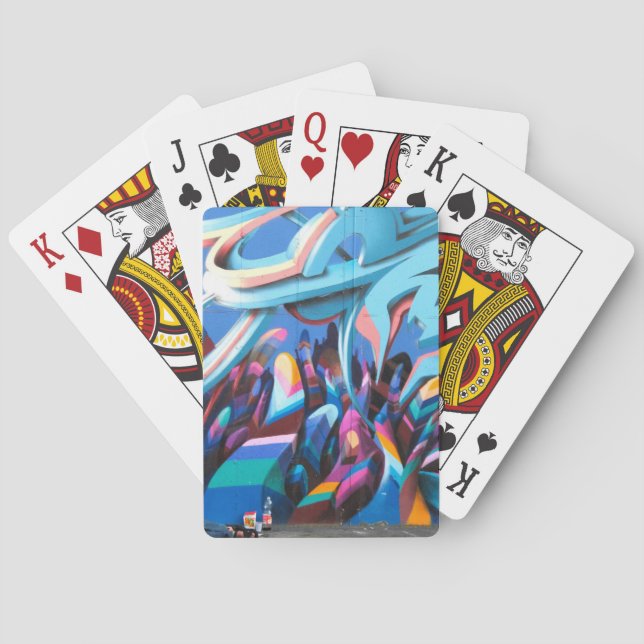 Cool Graffiti Wall Poker Cards (Back)