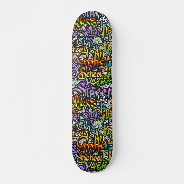 Cool Graffiti Word Art Design Skateboard | Zazzle