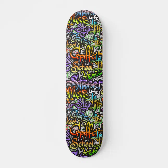 Cool Graffiti Word Art Design Skateboard | Zazzle