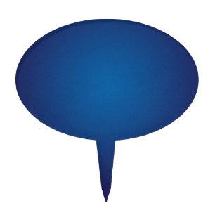Cool Grainy Deep Blue Vignette Cake Topper