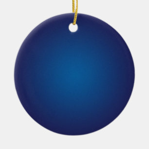 Cool Grainy Deep Blue Vignette Ceramic Ornament