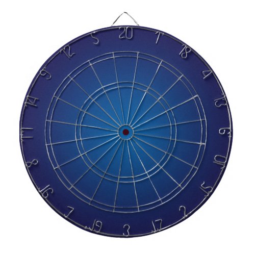 Cool Grainy Deep Blue Vignette Dart Board