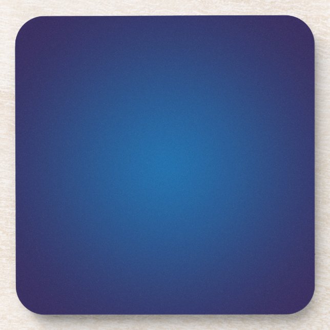 Cool Grainy Deep Blue Vignette Drink Coaster (Front)