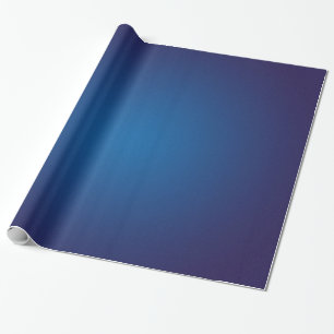 Cool Grainy Deep Blue Vignette Wrapping Paper