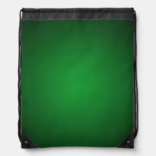 Cool Grainy Green-Black Vignette Drawstring Bag