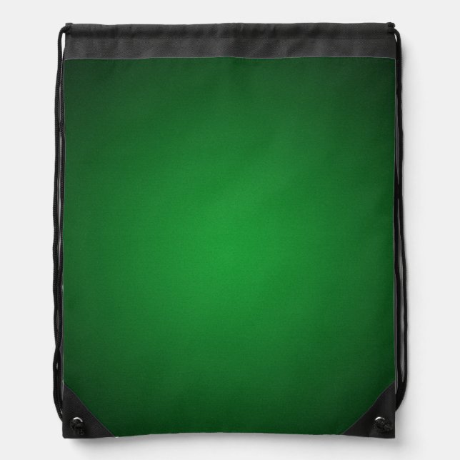 Cool Grainy Green-Black Vignette Drawstring Bag (Front)