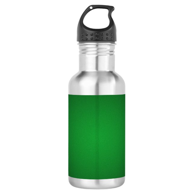 Cool Grainy Green-Black Vignette Water Bottle (Front)